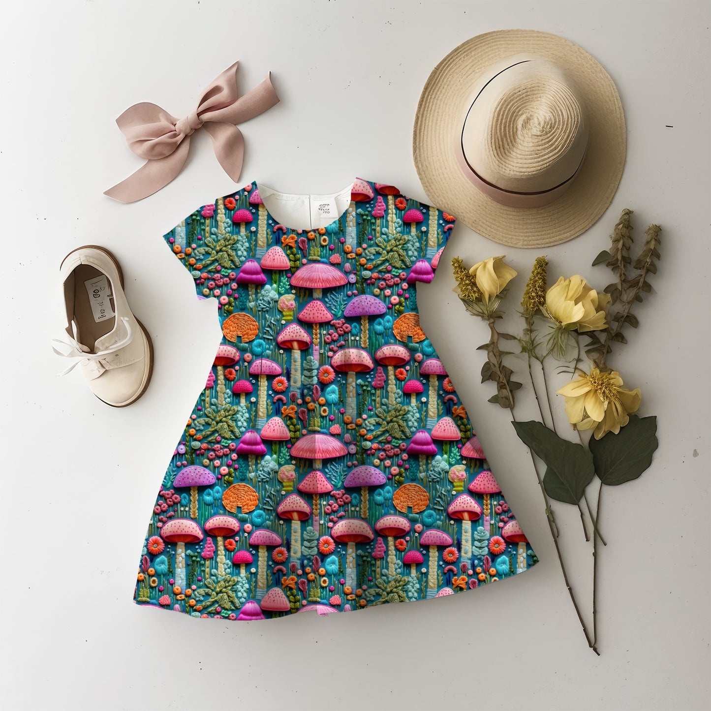 EXCLUSIVE Mushrooms Embroidery Pattern, Seamless Design