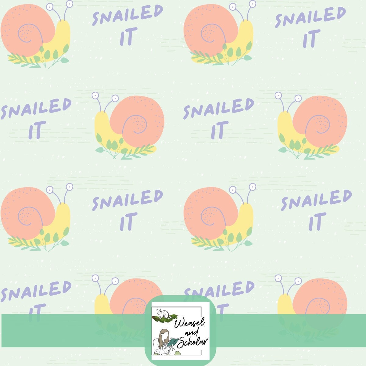 Snailed It Seamless Digital File