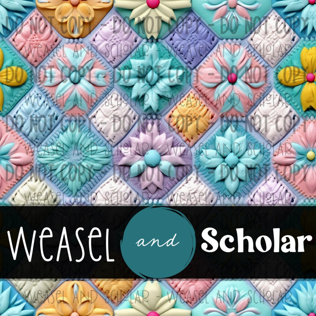 Spring Quilt Pattern, Seamless Design