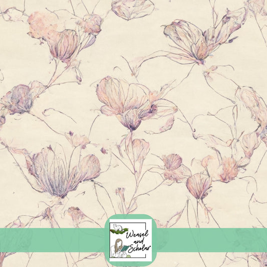 Dainty Flowers Pattern, Seamless Digital File, Repeating, Tileable Pattern